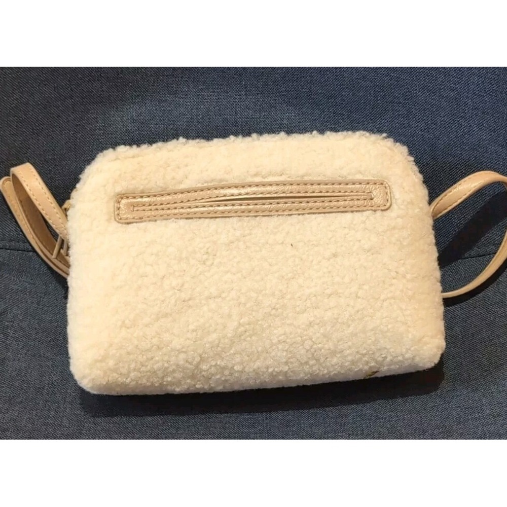Universal Thread Addison sherpa and Faux leather Crossbody Bag, Cream